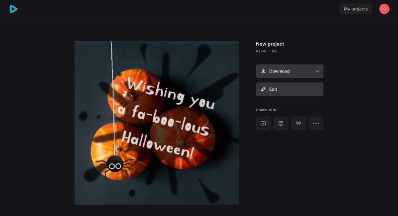 Save custom animated Halloween GIF Download Halloween GIF