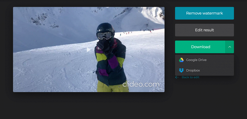 Download your joined video from the Clideo tool