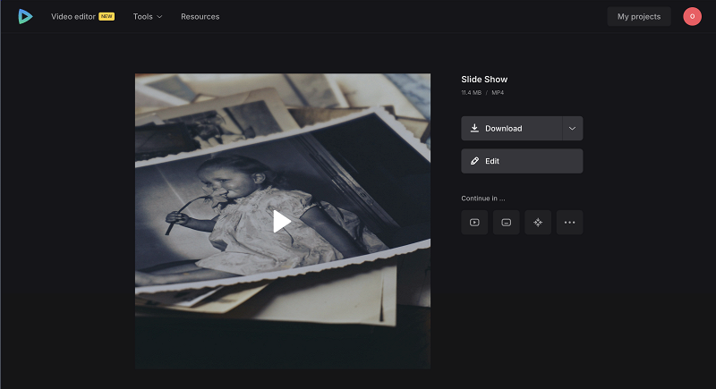 Save video from still photos Download video from still images