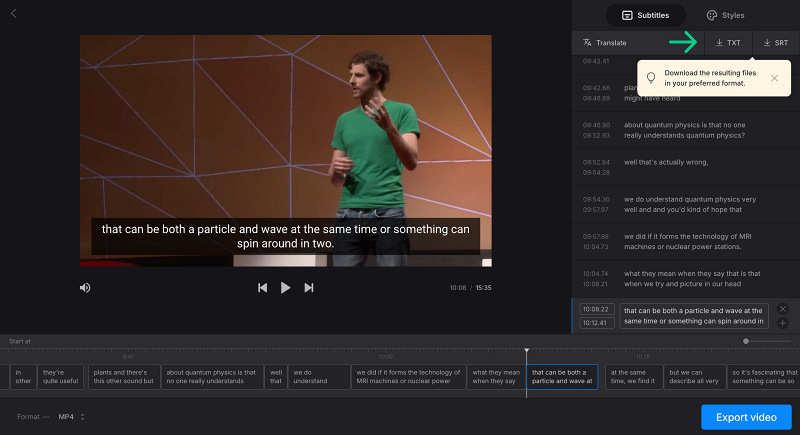 Download video lecture transcription
