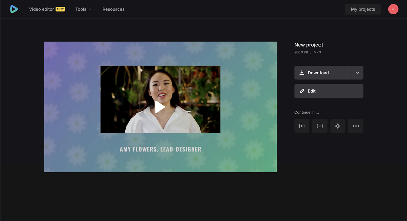 Save video with background Download video with background image
