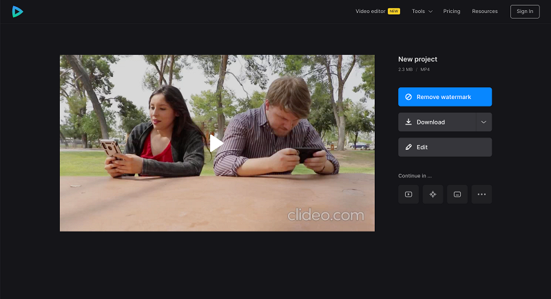 Download video with muted part