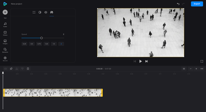 Edit audio speed in video