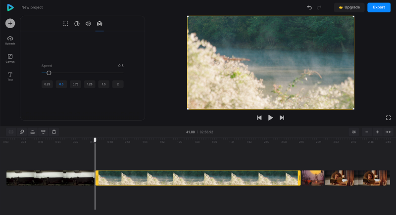 Edit book trailer video speed
