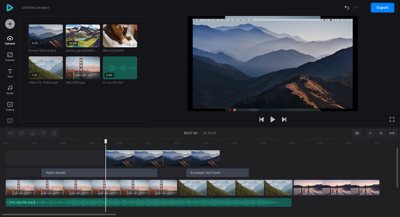 Edit entire screen recording
