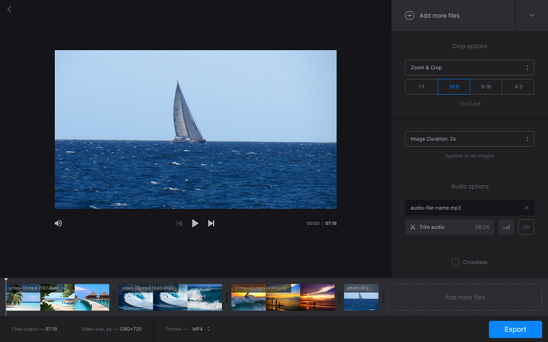 Edit file with video transitions