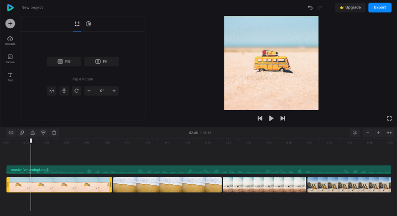 Edit images in photo slideshow with music