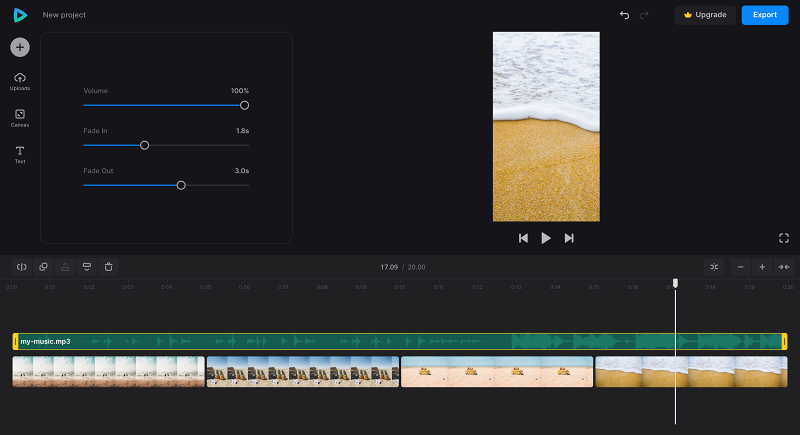 Edit music in video for Instagram post