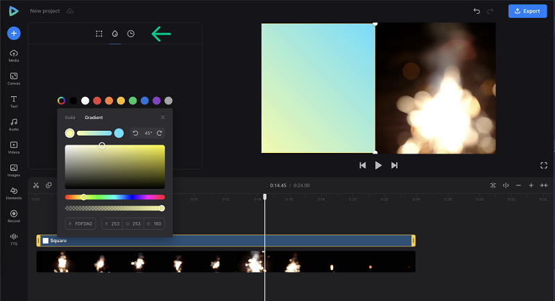 Edit shape overlay