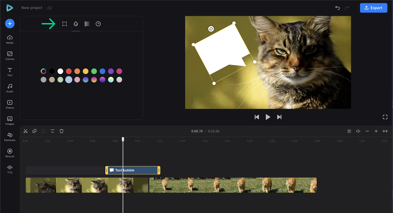 Edit talking bubble shape