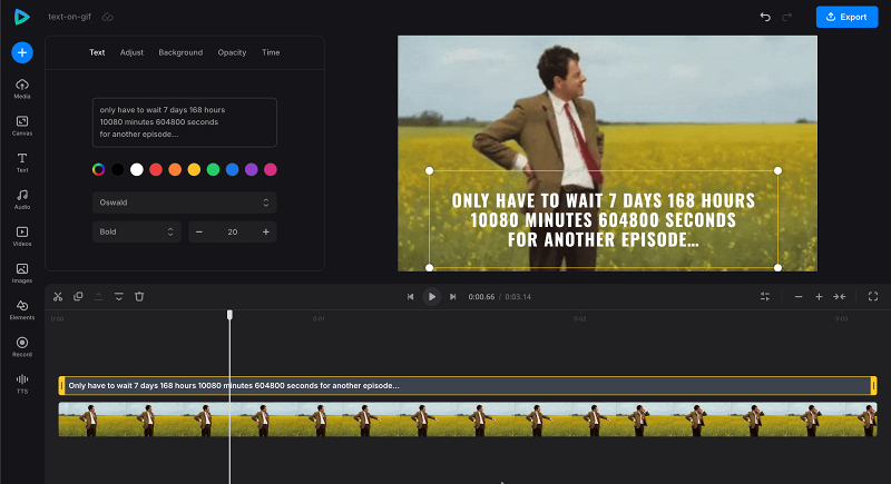 Edit text on GIF