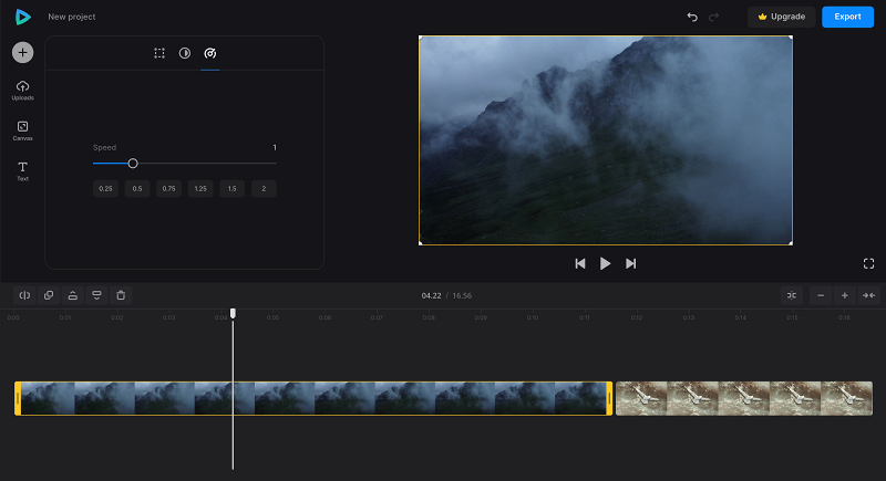 Edit video speed on Windows online