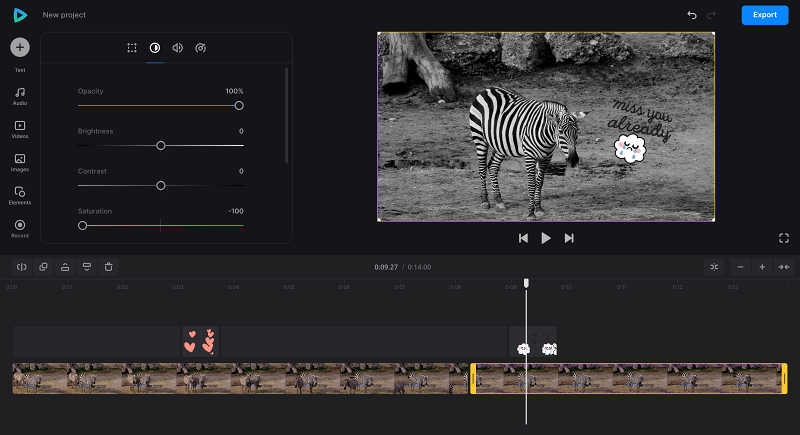 Edit video with animated stickers