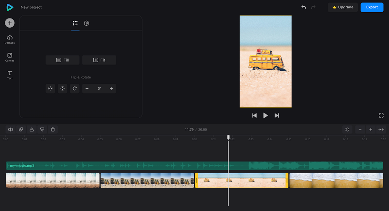 Edit video with music for Instagram post