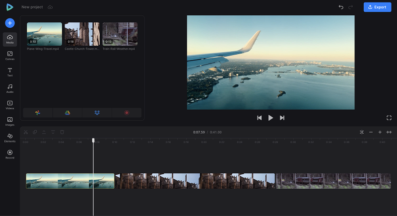 Edit video assets with souncloud songs