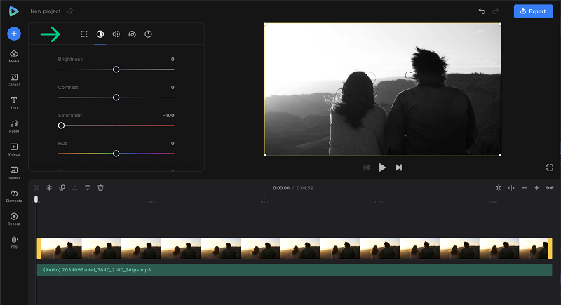 Edit video without background noise