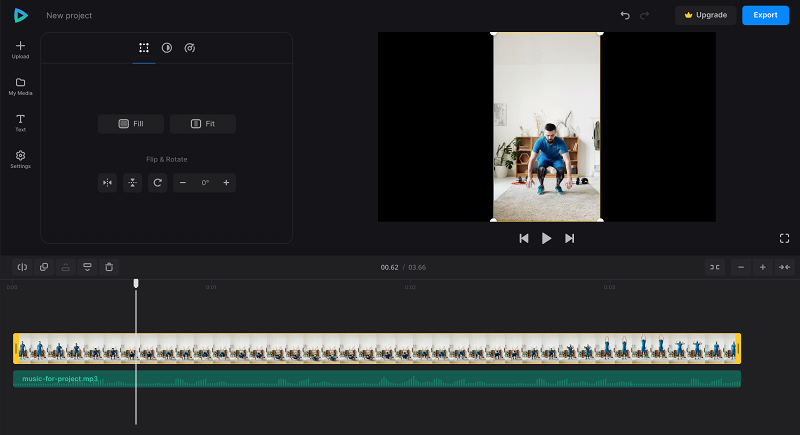 Edit workout video clip