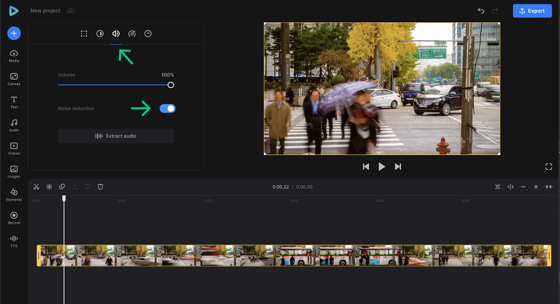 Enhance voice recording in a video