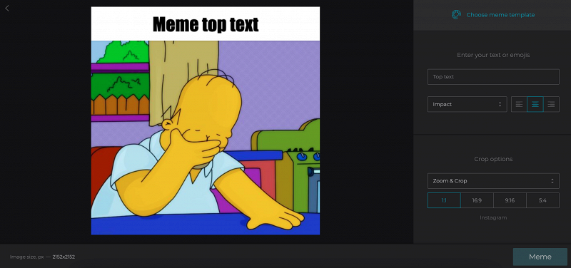 Make an Instagram meme by adding funny text