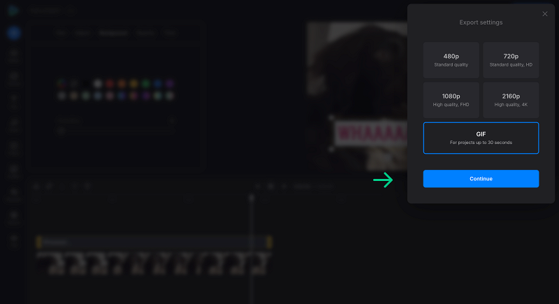 Export animated GIF with text