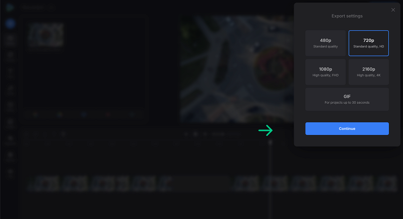 Export file after video speed change