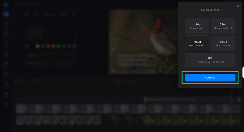 Export file with overlaid video