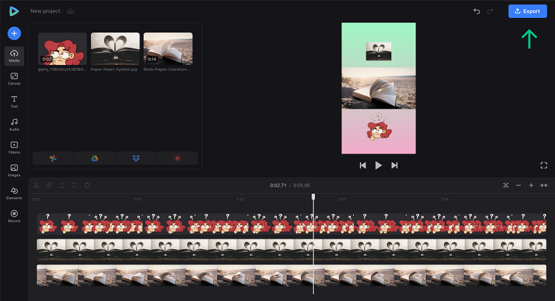 Export horizontal video for Instagram