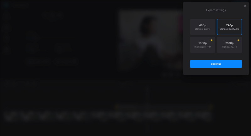 Export about me video in 720p Export introductory video