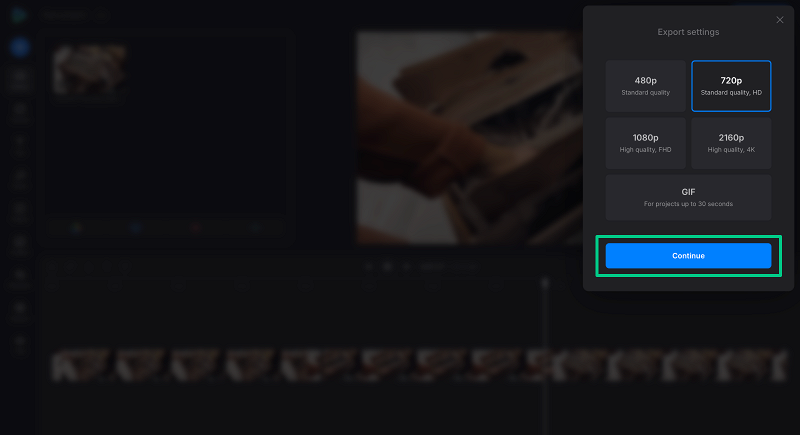 Export partially muted video
