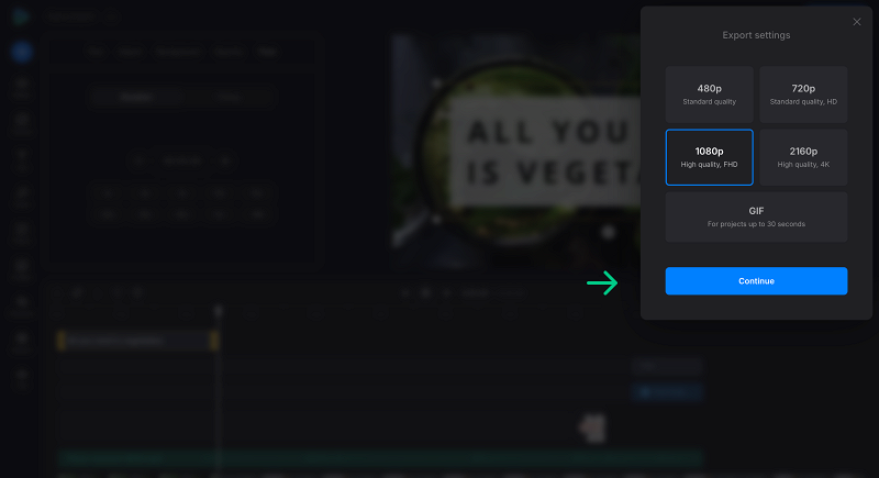 Process head video Export talking head video