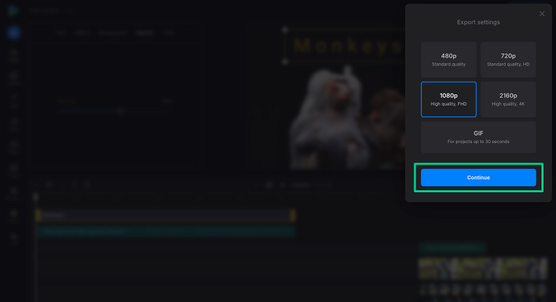 Export video on top of video
