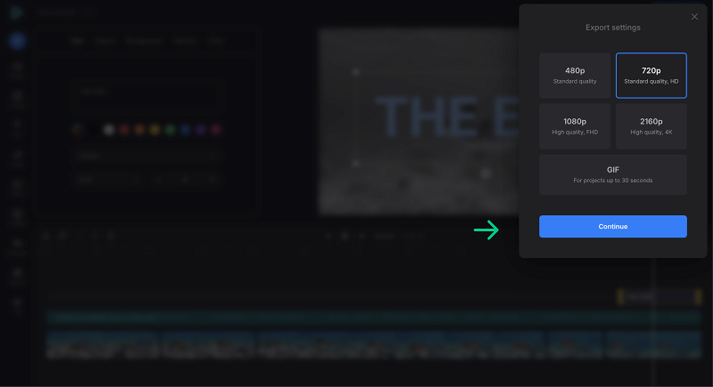 Export video with AI voice