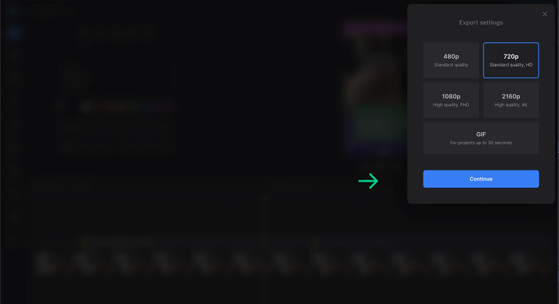 Export video with insta captions