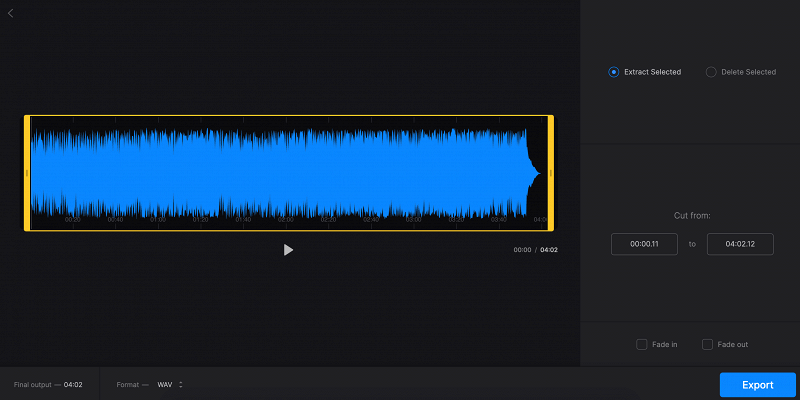 Extract audio from video on Mac with Clideo