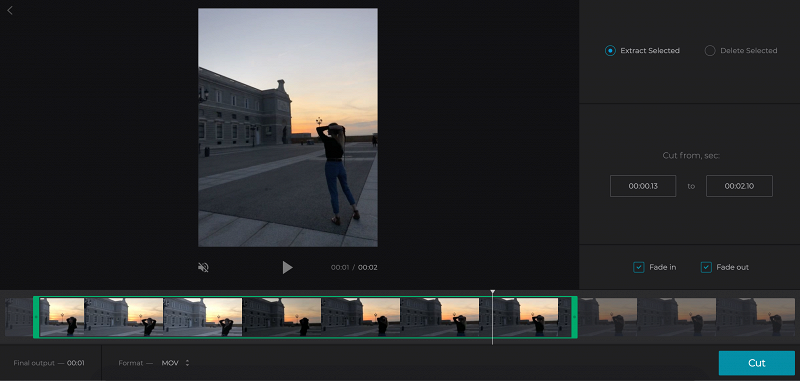 Extract part of Instagram Reels video