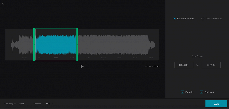 Extract a part of YouTube video for ringtone