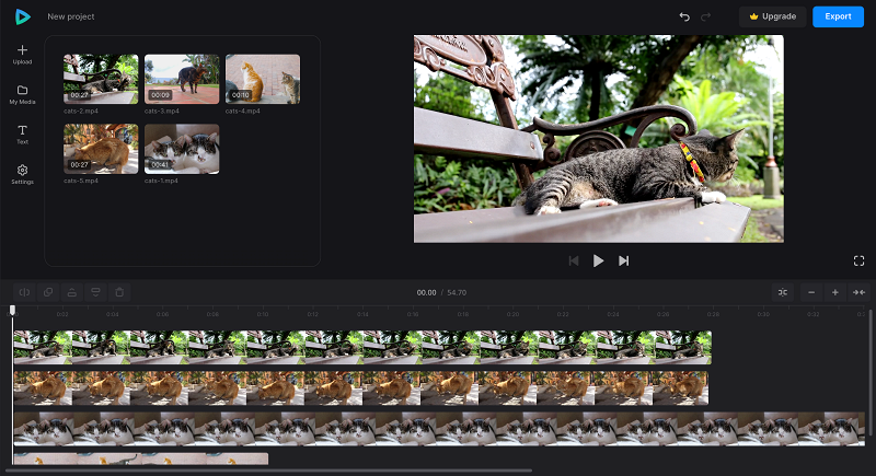 Files in the timeline before video montage