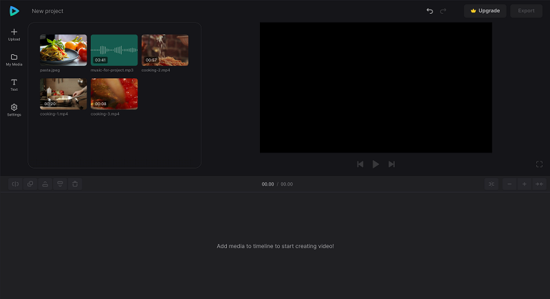Files to make cooking video
