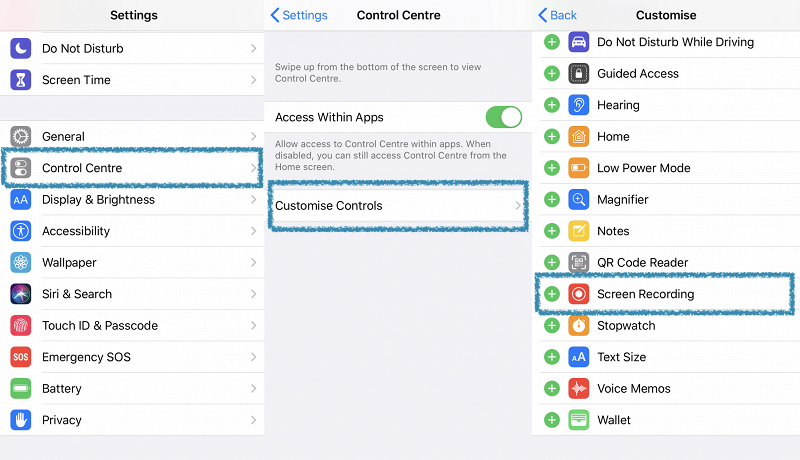Open Settings to record Instagram video