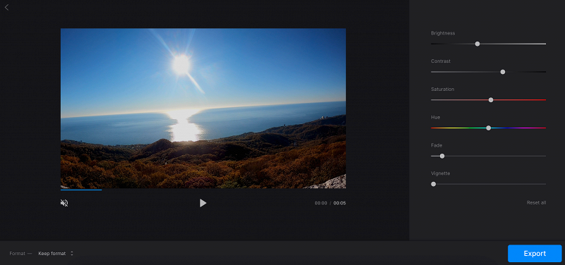 Fix overexposed video with Clideo