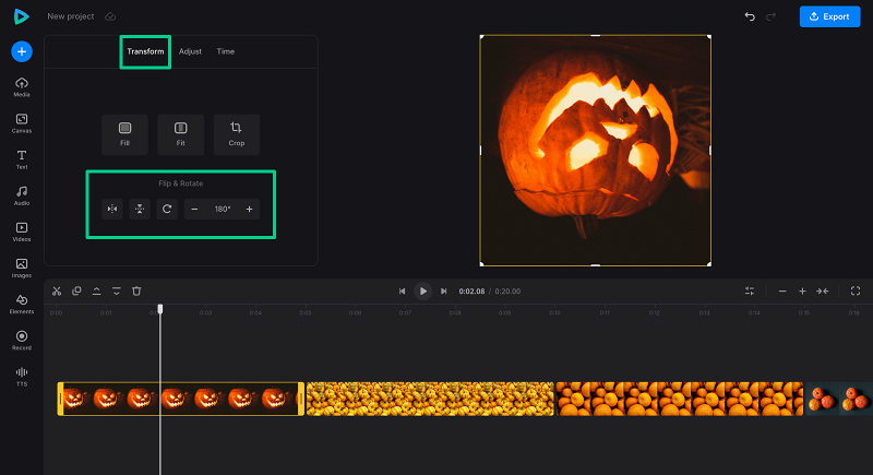 Flip and rotate animated file Flip and rotate in Halloween GIF