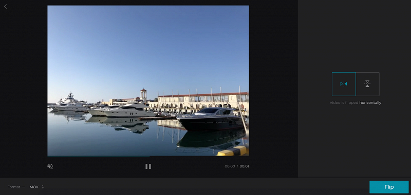Flip or mirror your video with one click