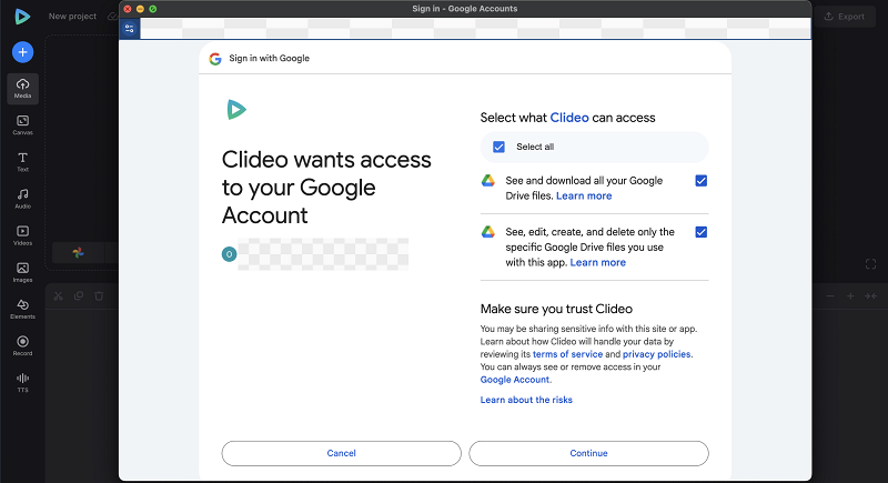 Google Drive account permissions