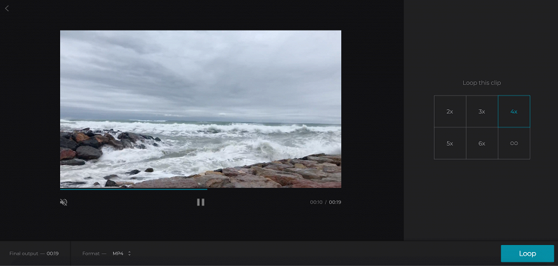 Loop video on iPhone with one click