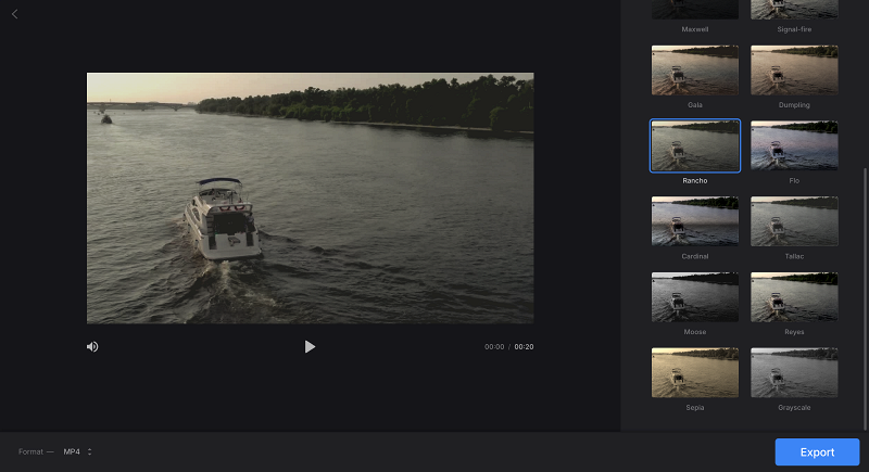 Make aesthetic edits in filter video tool