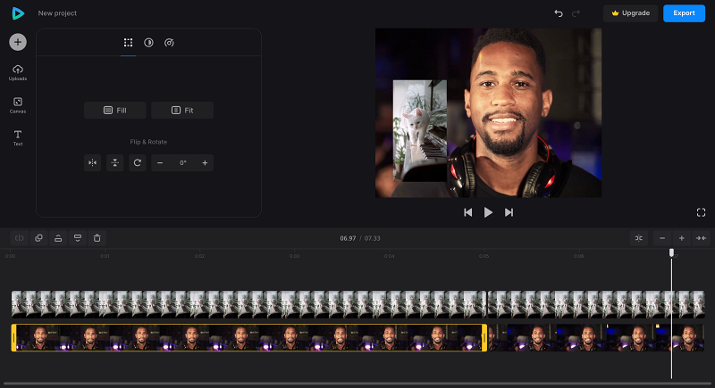 Make picture-in-picture reaction video