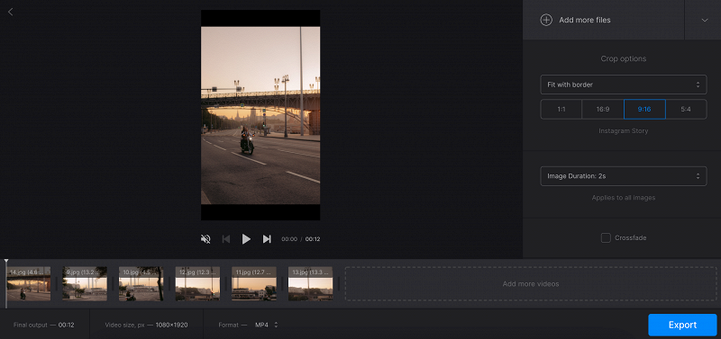 Create picture slideshow Change order and make picture slideshow