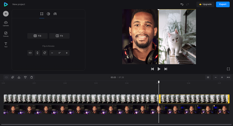 Make side-by-side-reaction video