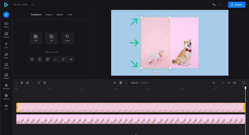 Make side-by-side video