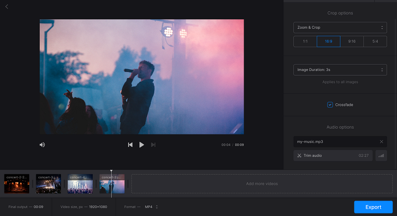 Make slideshow on Windows with music